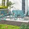 Set of 2 Patio Chairs with Curved Backrests and U Shaped Legs Perfect for Outdoor Seating